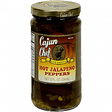 Whole Cajun Chef Hot Jalapeno Peppers 12 oz