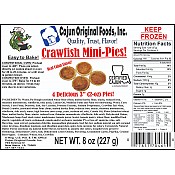 Cajun Original Cajun Crawfish Pie (MINI) 4 - 2 oz Pies