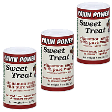 Cajun Power Sweet Treat Cinnamon Sugar with Pure Vanilla 8 oz Pack of 3