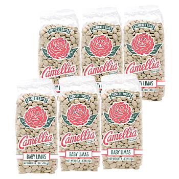 Camellia Brand Dry Baby Lima Beans 1lb (6 pack)