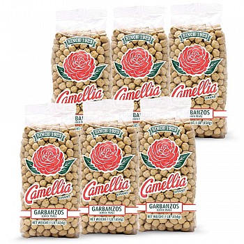 Camellia Garbanzo Beans Chickpeas 1 lb - 6 Pack