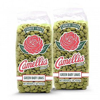 Camellia Brand Dry Green Baby Lima Beans 1lb - 2 Pack
