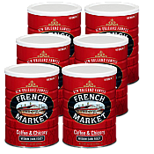 French Market Coffee & Chicory Creole Roast 12 oz Pack of 6