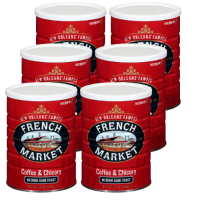 French Market Coffee & Chicory Creole Roast 12 oz Pack of 6