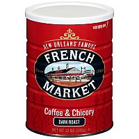 French Market Dark Roast Chicory Coffee Red Can