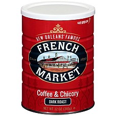 French Market Dark Roast Chicory Coffee Red Can