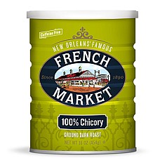 French Market Coffee Dark Roast 100% Ground Chicory 16 oz Can