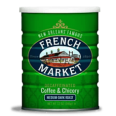French Market Decaf Coffee & Chicory Blend Green Can