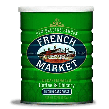 French Market Decaf Coffee & Chicory Blend 12 oz Can