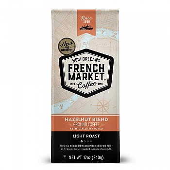 French Market Coffee Flavored Hazelnut 12 oz