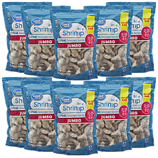 Great Value Jumbo Shell-on, Tail-on, Easy Peel 21/25 Shrimp 20 Pounds