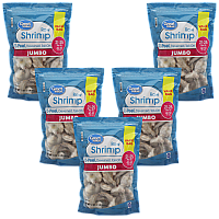 Great Value Jumbo Shell-on, Tail-on, Easy Peel 21/25 Shrimp 10 Pounds