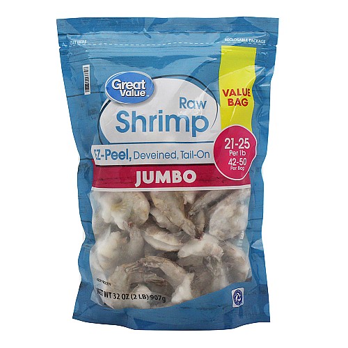 Fresh Raw Jumbo Shrimp Size 21/25, Tail-On Easy Peel, 8 oz