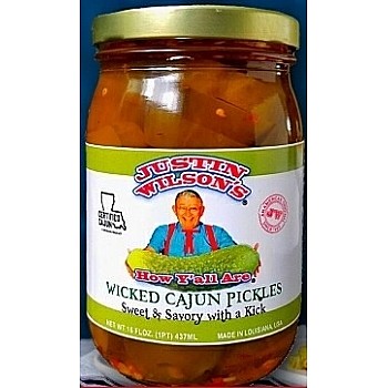 Justin Wilsons Wicked Cajun Pickles 16oz