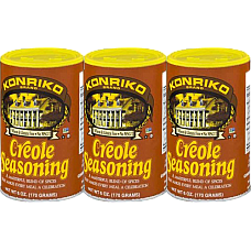 Konriko Creole Seasoning 6 oz Canister Pack of 3