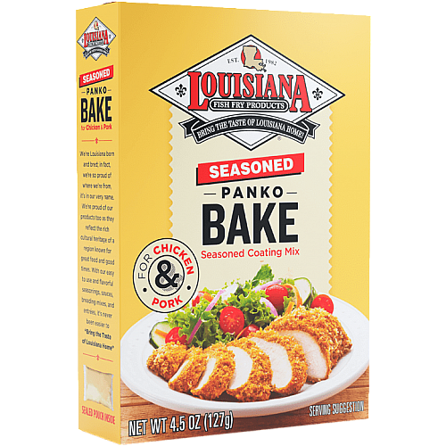 Louisiana Fish Fry Products Crunchy Bake Fish Seasoned Coating Mix, 6 oz