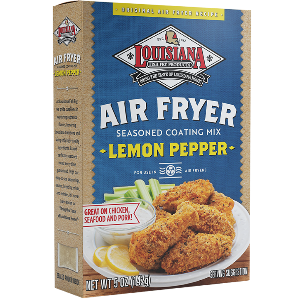 Louisiana Fish Fry Lemon Pepper Air Fryer Coating Mix oz