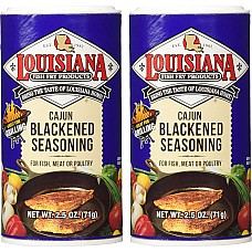 Louisiana Fish Fry Cajun Blackened Seasoning 2.5 oz Pack of 2