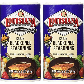 Louisiana Fish Fry Cajun Blackened Seasoning 2.5 oz Pack of 2