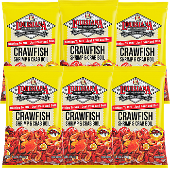 Louisiana Fish Fry Crawfish Crab and Shrimp Boil 4 lb - 6 Pack