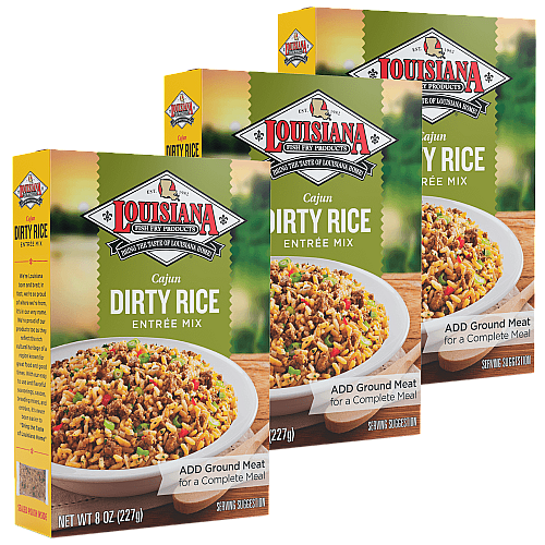 Louisiana Fish Fry Dirty Rice MIx 8 oz - Pack of 3 - 412728174602
