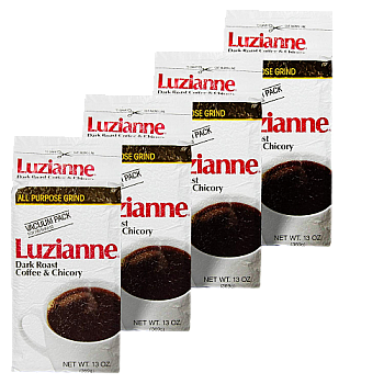 Luzianne Dark Roast C & C White Label 13 oz Pack of 4