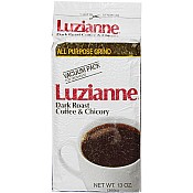 Luzianne Dark Roast Coffee & Chicory White Label 13 oz