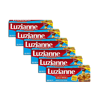 Luzianne Cold Brew Tea 22 cnt Family Pack of 6