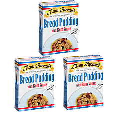 Mam Papauls Bread Pudding with Rum Sauce Pack of 3