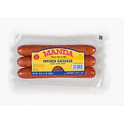 Manda's Smoked Pork Sausage Hot 16 oz