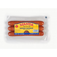 Manda's Smoked Pork Sausage Hot 16 oz