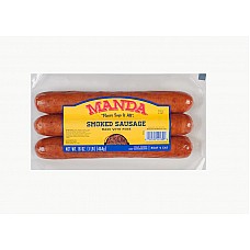 Manda's Smoked Pork Sausage Mild 16 oz