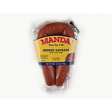 Manda's Smoked Pork Sausage Mild 28 oz