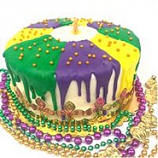 Poupart's Mardi Gras Dobash Cake