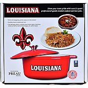 Red Louisiana Dutch Oven Jambalaya Pot