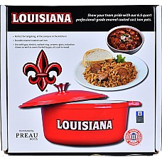 Red Louisiana Dutch Oven Jambalaya Pot