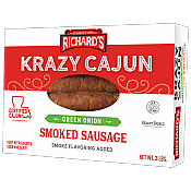Krazy Cajun Green Onion Smoked Sausage 3 lb