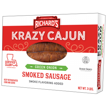 Krazy Cajun Green Onion Smoked Sausage 3 lb