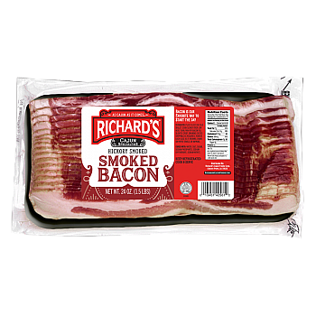 Richard's Cajun Country Hickory Smoked Bacon 24 oz
