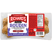 Richard's Hot Pork Boudin 16 oz