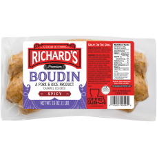 Richard's Hot Pork Boudin 16 oz