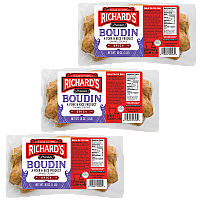 Richard's Hot Pork Boudin 16 oz Pack of 3