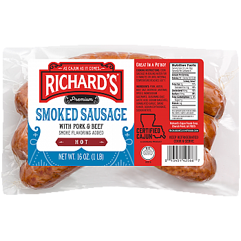Richards Pork & Beef Hot Sausage 1 lb