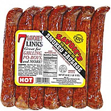 Savoie's 7 Links Smoked Mixed Hot Sausage 28 oz