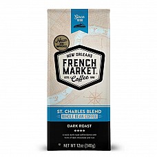 French Market St Charles Blend Dark Roast Whole Bean 12 oz Bag