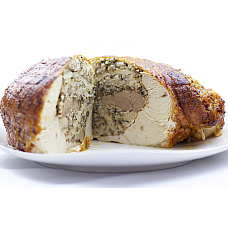 2 Premium Turducken Rolls with Wild Rice Pecan 4.5 lb