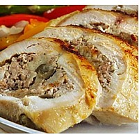 2 Premium Turducken Rolls with Seafood Jambalaya 4 lbs