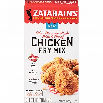 Zatarain's New Orleans Style Hot & Spicy Chicken Fry Mix 9 oz