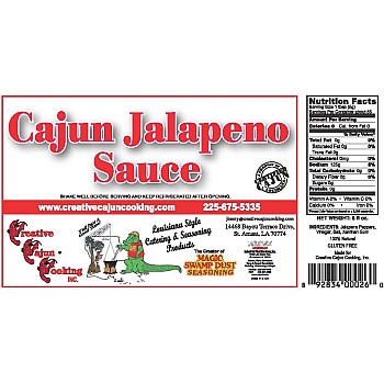 Cajun Jalapeno Sauce 6 Oz. Bottle