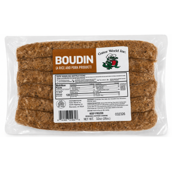 Gator World pork boudin 2 lb pack authentic Louisiana Cajun sausage links frozen